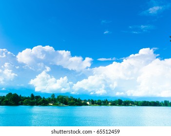 Wallpaper Cloudscape Water