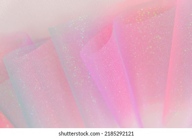 Wallpaper Mauve Phone.Tulle Fabric.iridescent Gradient Texture.Shiny Pink Fabric . Texture With Iridescent Waves And Folds.