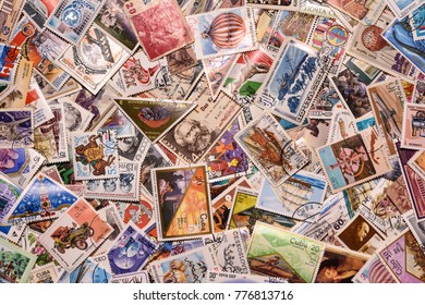 Wallpaper Old Postage Stamps Stock Photo 776813716 | Shutterstock