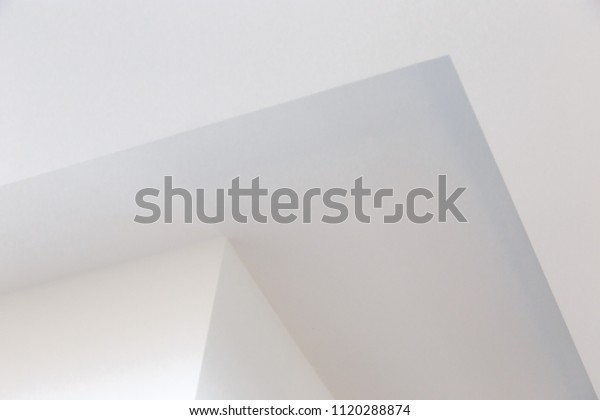 Walls Ceiling Plasterboard Painted White Paint Stock Photo Edit