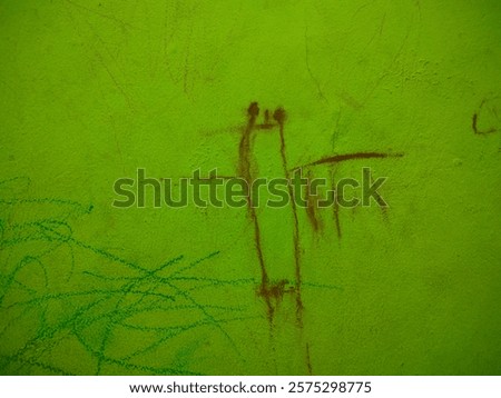 walls scribbled on by small children