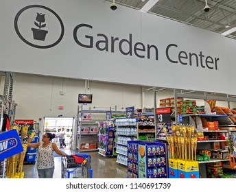 Walmart Retail Store Garden And Lawn Center Area, Peabody Massachusetts USA, July 1, 2018