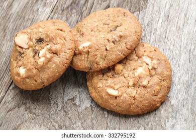 Walnut Cookies On Wood 