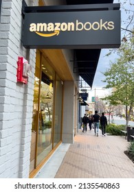 Walnut Creek CA USA, March 13th 2020 Amazon Books Store Facade In Walnut Creek, CA