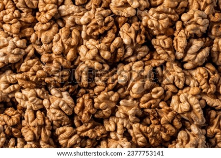 Walnuts close-up. Healthy eating. Background image