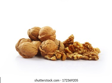 Walnuts Isolated On White