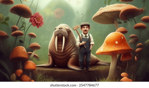 Walrus Carpenterdodo Caterpillar Story Alice Wonderland AI-generated ...