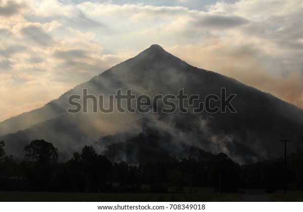 Walshs Pyramid Near Cairns Sunset Surrounded Stock Photo Edit Now