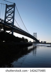 Walt Whitman Bridge During Sunrise