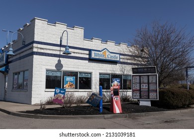 Walton - Circa February 2022: White Castle Hamburger Fast Food Restaurant. White Castle Serves 2 By 2 Inch Sliders.