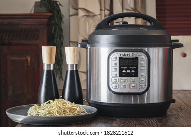 Walvis Bay / Namibia: 10.06.2020:
Pasta Cooked In The Instant Pot At Home