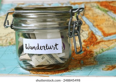 Wanderlust Travel Jar - Vacation Savings