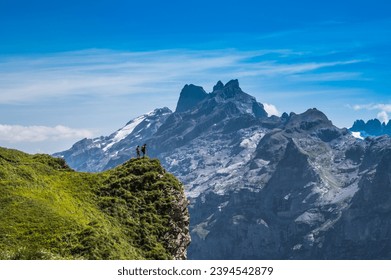 The Wandertrail Horizontweg from Alpen Tower to Engstlenalp, along Gental, Switzerland - Shutterstock ID 2394542879