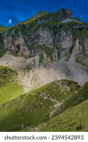 The Wandertrail Horizontweg from Alpen Tower to Engstlenalp, along Gental, Switzerland - Shutterstock ID 2394542893