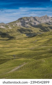 The Wandertrail Horizontweg from Alpen Tower to Engstlenalp, along Gental, Switzerland - Shutterstock ID 2394542899