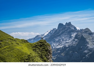 The Wandertrail Horizontweg from Alpen Tower to Engstlenalp, along Gental, Switzerland - Shutterstock ID 2394542919