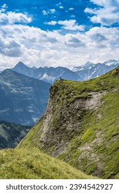 The Wandertrail Horizontweg from Alpen Tower to Engstlenalp, along Gental, Switzerland - Shutterstock ID 2394542927