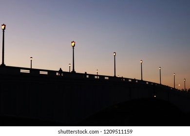 Wandsworth Bridge At Sunset, London.