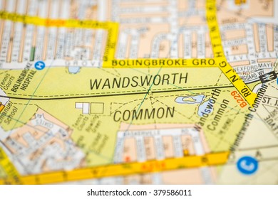 Wandsworth Common. London, UK Map.