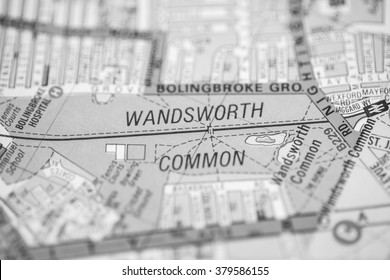 Wandsworth Common. London, UK Map.