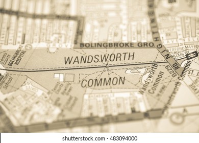 Wandsworth Common. London, UK Map.