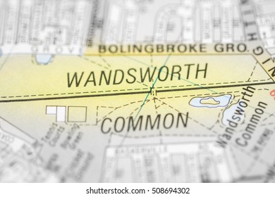 Wandsworth Common. London, UK Map.