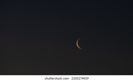 The Waning Crescent Moon Over Iceland