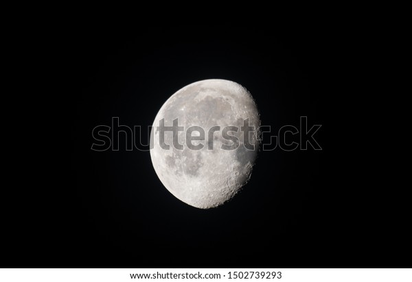 Waning Gibbous\
Moon, photo taken in July of\
2019.