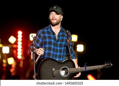 WANTAGH, NY - AUG 30: Chris Lane Performs In Concert At Northwell Health At Jones Beach On August 30, 2019 In Wantagh, New York.