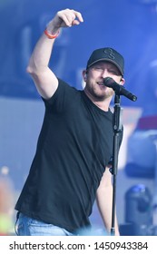 WANTAGH, NY - JUL 13: Cole Swindell Performs In Concert At Northwell Health At Jones Beach Theater On July 13, 2019 In Wantagh, New York. 