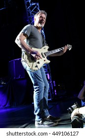 WANTAGH, NY-AUG 14: Eddie Van Halen Of Van Halen Performs Onstage At Jones Beach Theater On August 14, 2015 In Wantagh, New York.