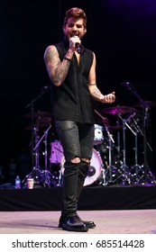 WANTAGH, NY-MAY 31: Singer Adam Lambert Performs Onstage At 103.5 KTU's KTUphoria 2015 At Nikon At Jones Beach Theater On May 31, 2015 In Wantagh, NY.