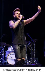 WANTAGH, NY-MAY 31: Singer Adam Lambert Performs Onstage At 103.5 KTU's KTUphoria 2015 At Nikon At Jones Beach Theater On May 31, 2015 In Wantagh, NY.