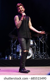 WANTAGH, NY-MAY 31: Singer Adam Lambert Performs Onstage At 103.5 KTU's KTUphoria 2015 At Nikon At Jones Beach Theater On May 31, 2015 In Wantagh, NY.