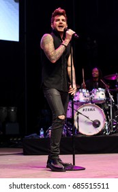 WANTAGH, NY-MAY 31: Singer Adam Lambert Performs Onstage At 103.5 KTU's KTUphoria 2015 At Nikon At Jones Beach Theater On May 31, 2015 In Wantagh, NY.