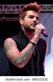 WANTAGH, NY-MAY 31: Singer Adam Lambert Performs Onstage At 103.5 KTU's KTUphoria 2015 At Nikon At Jones Beach Theater On May 31, 2015 In Wantagh, NY.