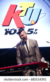 WANTAGH, NY-MAY 31: Singer Justin Baron Performs Onstage At 103.5 KTU's KTUphoria 2015 At Nikon At Jones Beach Theater On May 31, 2015 In Wantagh, NY.