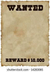 Wanted poster (with clipping path)