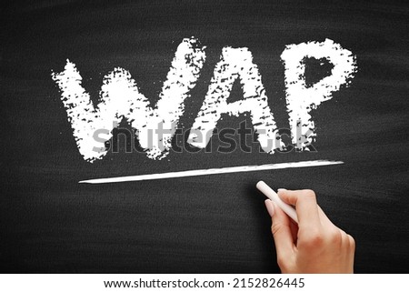 WAP - Wireless Access Point is a networking hardware device that allows other Wi-Fi devices to connect to a wired network, acronym text on blackboard