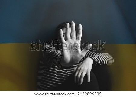 Similar – depressed man closes his eyes with his hands