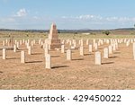 The war cemetery with graves of 299 British soldiers who died in hospital and 663 Boers who died in the concentration camp in the Second Boer War 1899-1902
