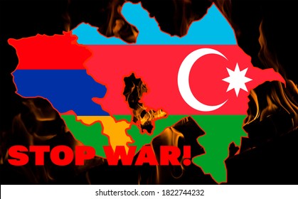 War. Conflict Between Armenia And Azerbaijan Over Nagorno-Karabakh. Let's Stop The War.