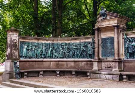 War Memorial by Rudolf Siemering. Franco-Prussian War (1870-71).  Kiel, Schleswig-Holstein, Germany, Europe