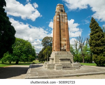 War Memorial In St James Park In Hawthorn, Melbourne, Australia.