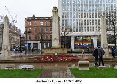 War Memorial In St Peters Square, Manchester, UK. 10/03/20