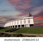 War memorial in Victory Park on Poklonnaya Hill, Moscow, Russia. The memorial complex constructed in memory of those who died during the Great Patriotic war 