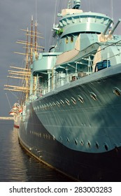War Ship in Harbour