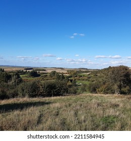 Warden Hills Nature Reserve In Luton, Bedfordshire, England. English Countryside. 