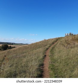 Warden Hills Nature Reserve In Luton, Bedfordshire, England. English Countryside. 