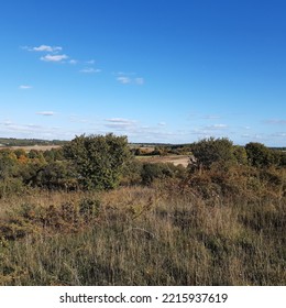 Warden Hills Nature Reserve In Luton, Bedfordshire, England. English Countryside. 